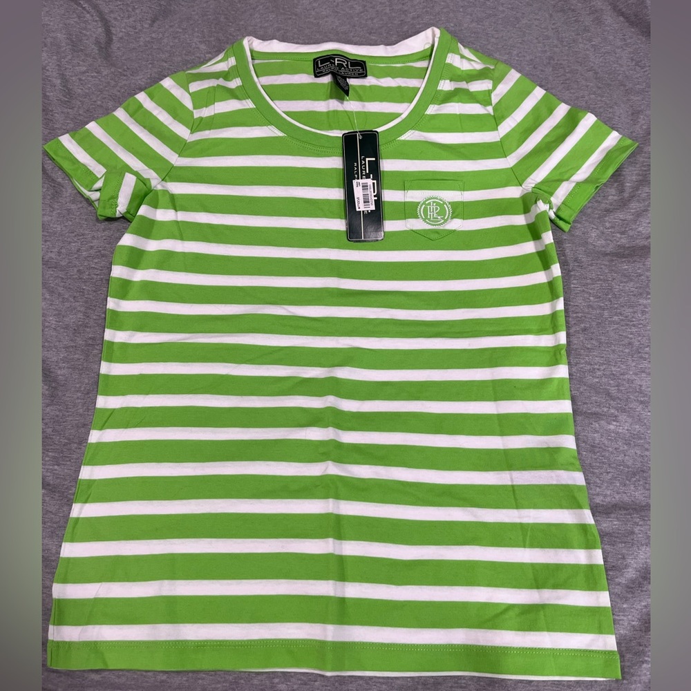 NWT RALPH LAUREN ACTIVE Striped Tee Shirt